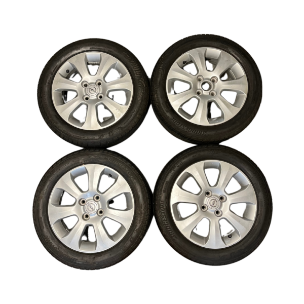 4x Bridgestone Turanza ECO 185/55 R15 86T inkl. Felgen & 3x Opel Nabendeckel – 13923